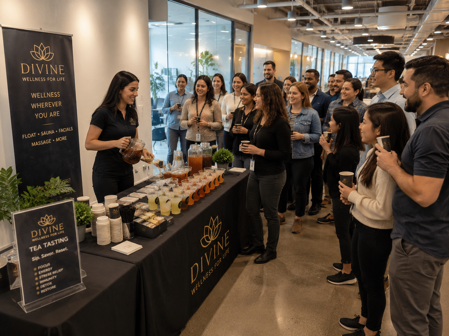 Tea Tasting corporate event tea tasting wellness day